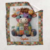 Just A Girl Who Loves Highland Cows - Personalized Highland Cow Blanket