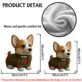 Dog Christmas Quilt - Personalized Dog Faux Fur Shaped Pillow