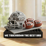 We Touchdown The Best Dad - Personalized Football Custom Shaped Acrylic Plaque