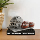 We Touchdown The Best Dad - Personalized Football Custom Shaped Acrylic Plaque