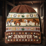Love Horses - Personalized Horse Beanie Hat