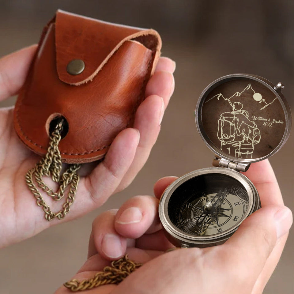 Hiking Partners For Life - Personalized Hiking Compass