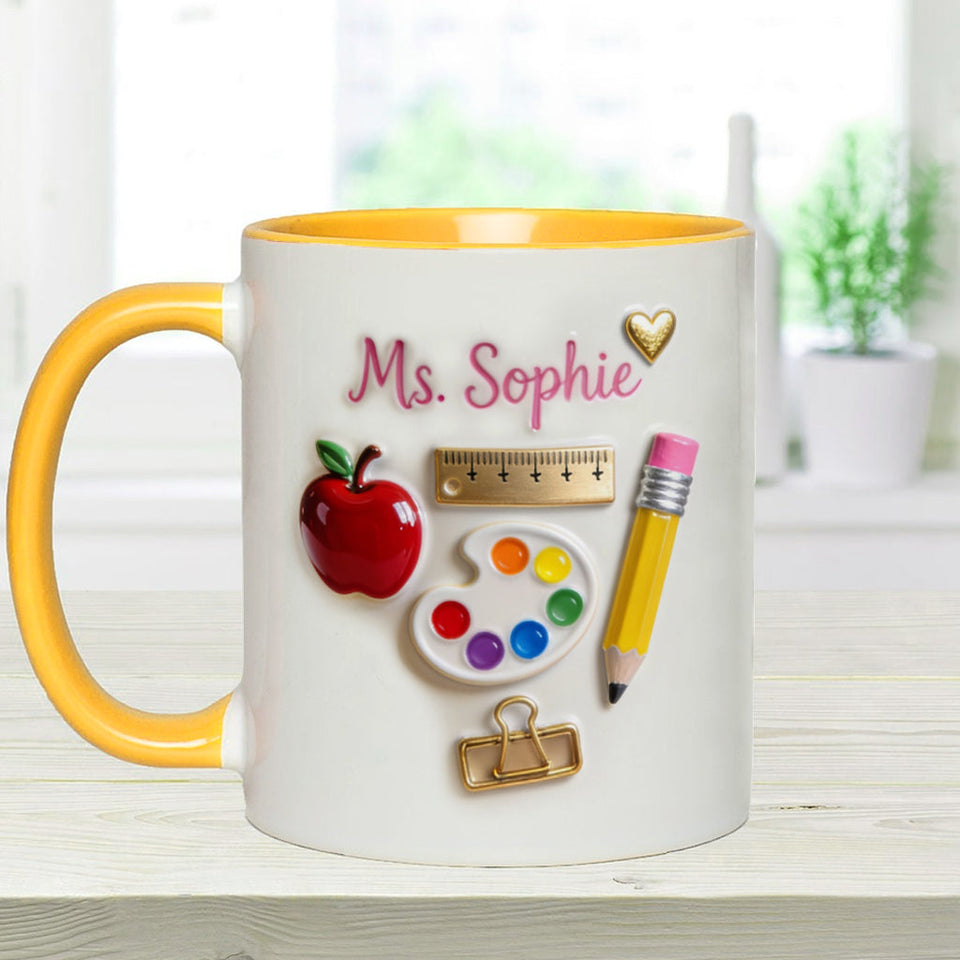 Teach With Love - Personalized Teacher Accent Mug