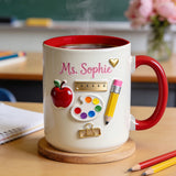 Teach With Love - Personalized Teacher Accent Mug