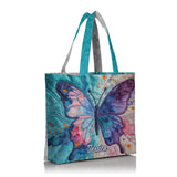 Colorful Butterfies - Personalized Butterfly Quilted Tote Bag