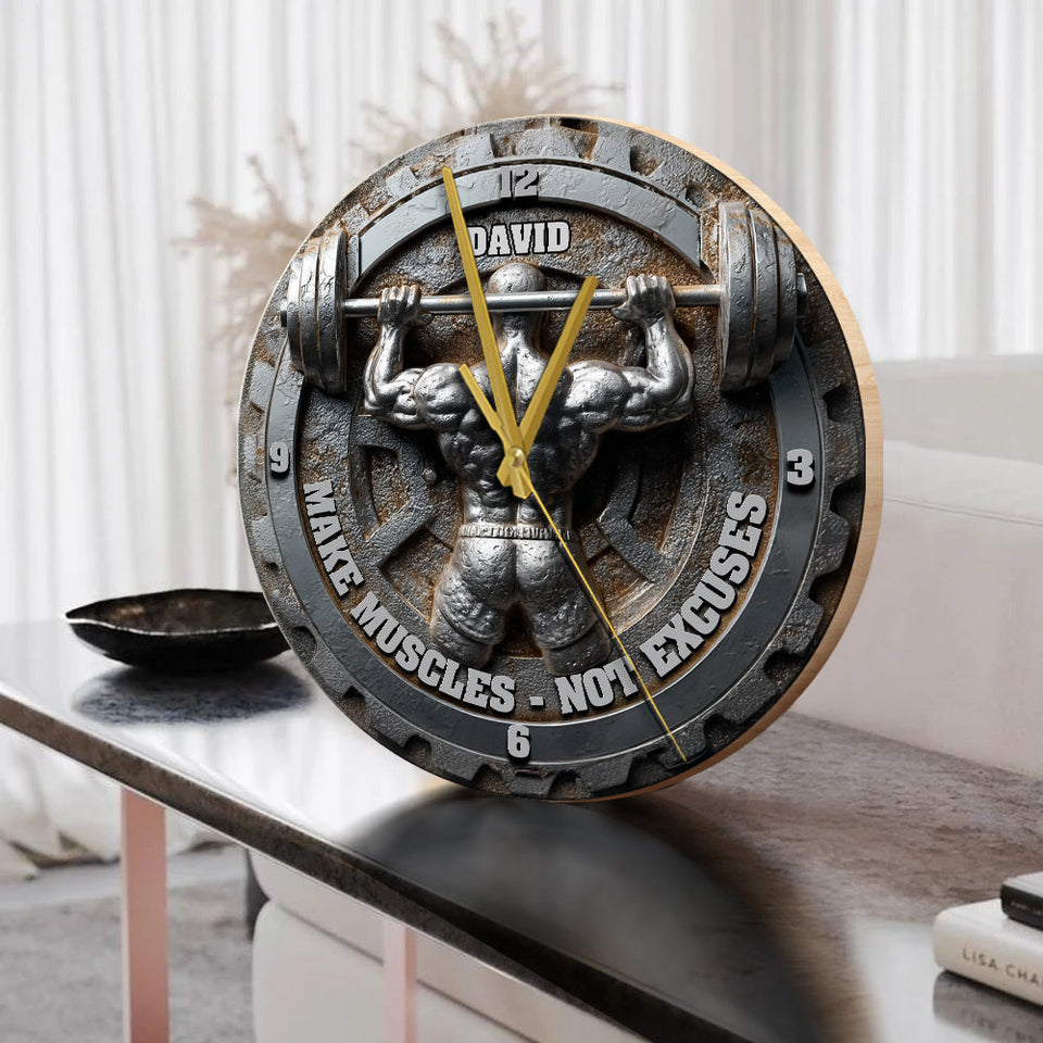 No Lift No Gift - Personalized Fitness Wall Clock