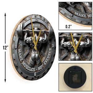 No Lift No Gift - Personalized Fitness Wall Clock