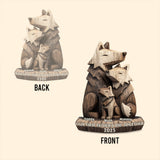 First Father's Day Family Wolf - Personalized Father Custom Shaped Acrylic Plaque
