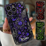 Gothic Pentacle Witchy Vibe - Personalized Witch Leather Phone Case