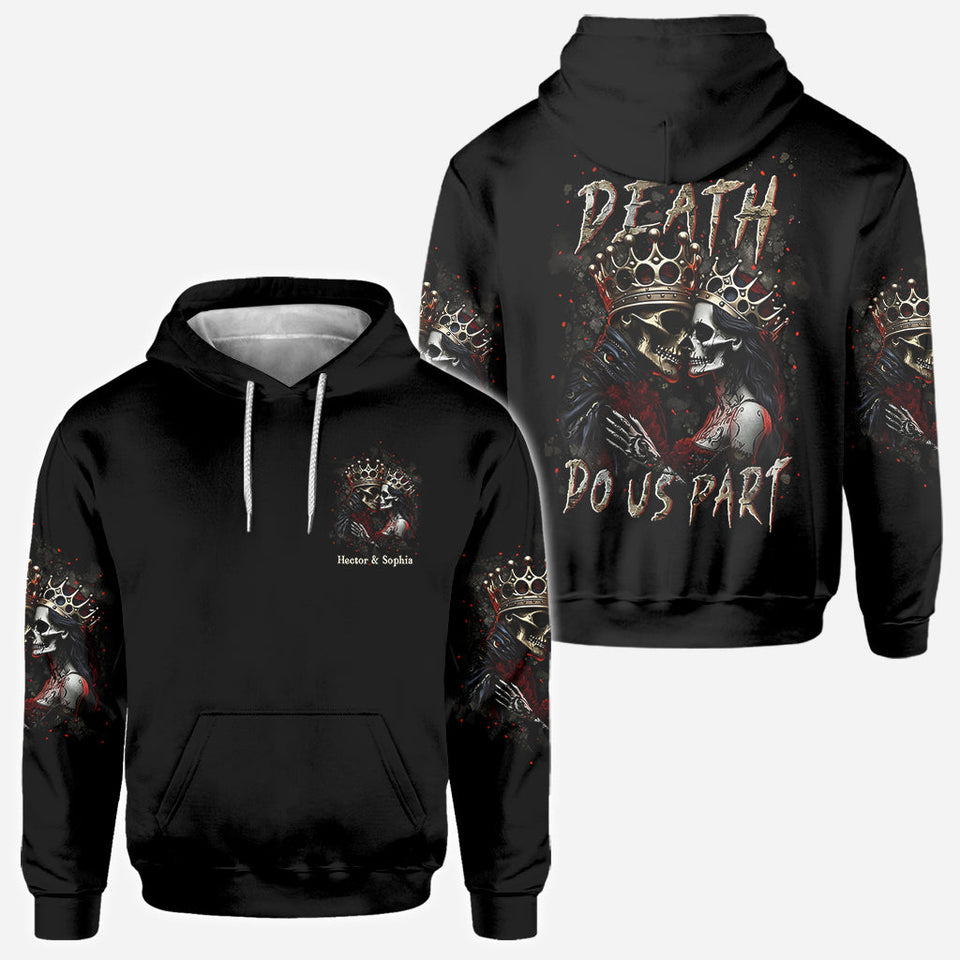 Till Death Do Us Part - Personalized Couple All Over Shirt