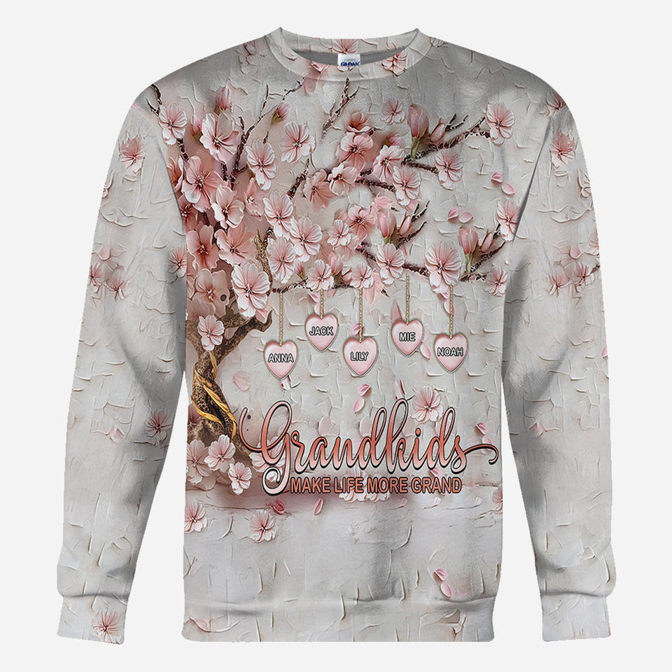 Grandkids Make Life More Grand - Personalized Grandma All Over Shirt