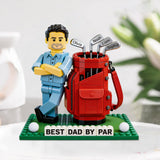Best Dad By Par - Personalized Golf Custom Shaped Acrylic Plaque