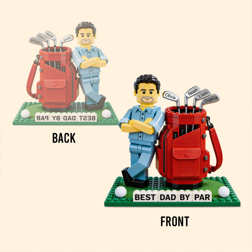 Best Dad By Par - Personalized Golf Custom Shaped Acrylic Plaque