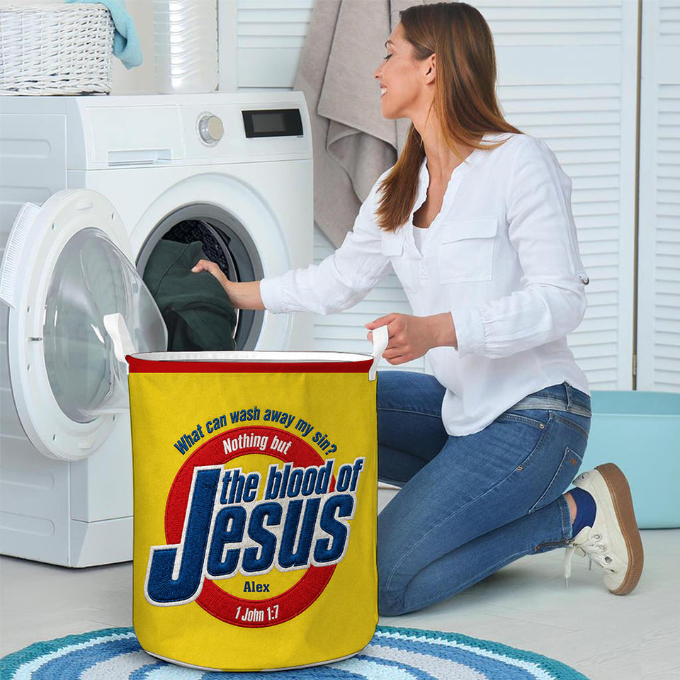 The Blood Of Jesus - Personalized Christian Storage Basket