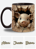 Cute Pig - Personalized Pig Lover Accent Mug