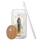 Custom Any Photo, Zodiac Sign - Personalized Horoscope Can Glass