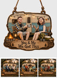 Camping Lover Gift Idea, Camping Partner - Personalized Camping Custom Shaped Wood Sign