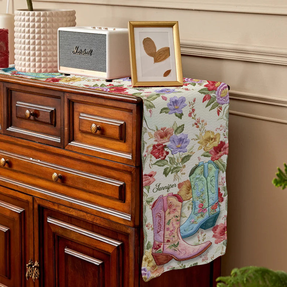 Cowgirl Spirit - Personalized Cowgirl Table Runner