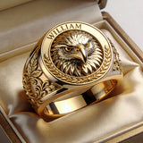 American Bald Eagle - Personalized Bald Eagle Signet Ring