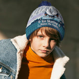 Ice Skating Makes Me Happy - Personalized Ice Skating Beanie Hat