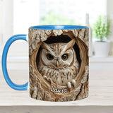 Hollow Watcher - Personalized Owl Accent Mug