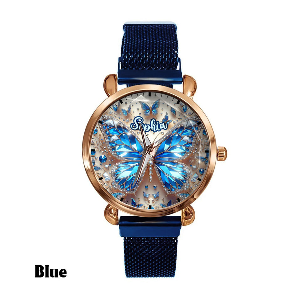 Beautiful Butterflies - Personalized Butterfly Women Hand Watch