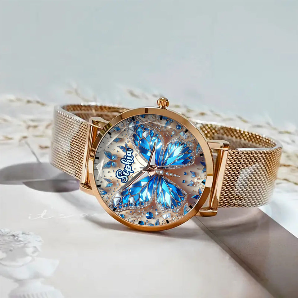 Beautiful Butterflies - Personalized Butterfly Women Hand Watch