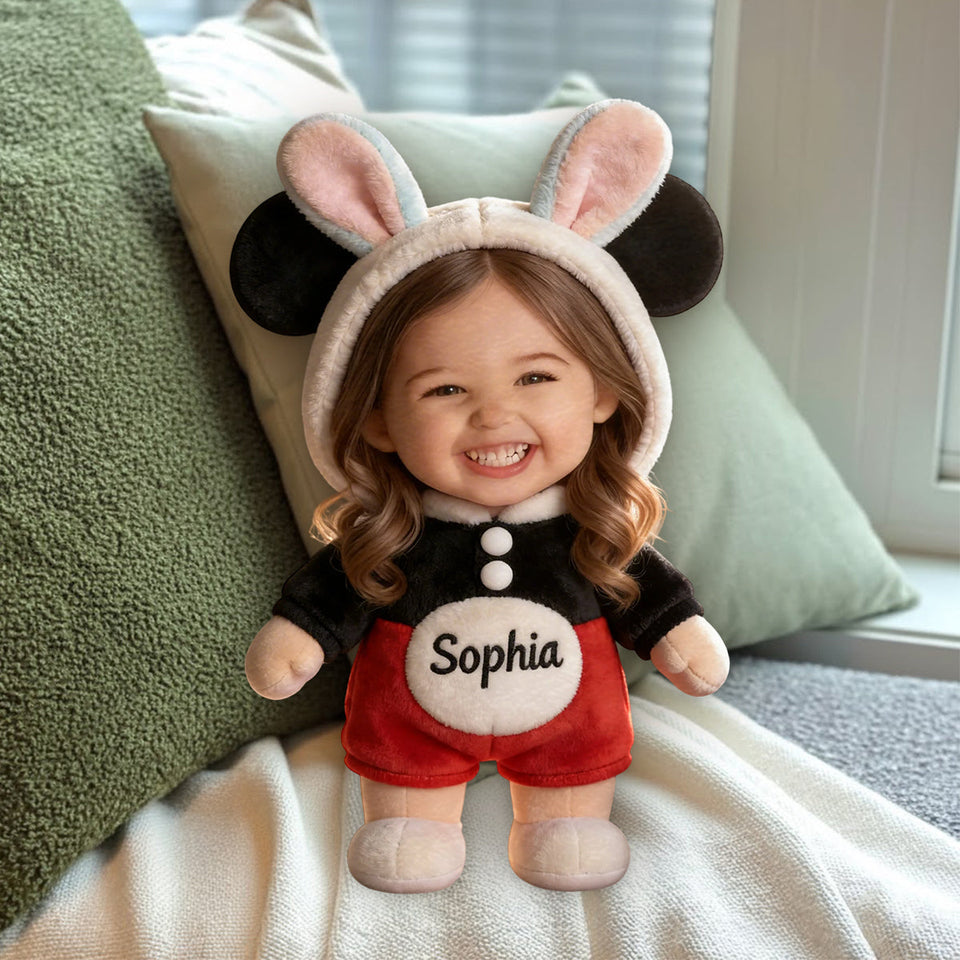 Any Photo Nana's Peeps Gift For Mom, Grandma - Personalized Kid Premium Faux Fur Pillow