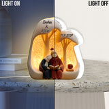 Lovely Couple Read Book Together - Personalized Couple Acrylic LED Night Light