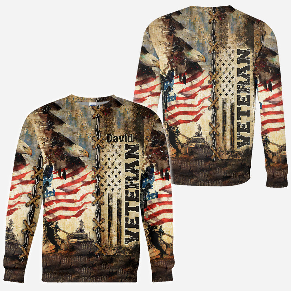 I Am A Veteran - Personalized Veteran All Over Shirt