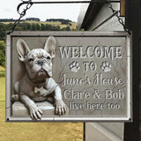 Welcome To Dog's House - Personalized Dog Rectangle Metal Sign