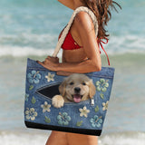 Salty Lil' Beach - Personalized Dog Beach Bag