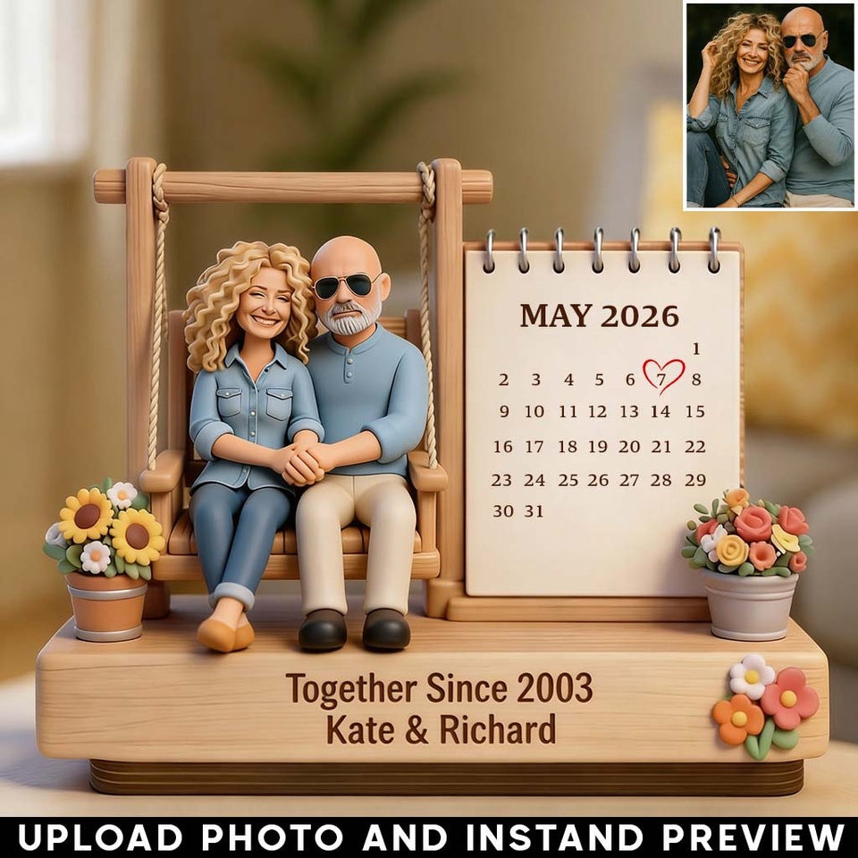 Together Since - Personalized Couple Custom Shaped Wood Plaque