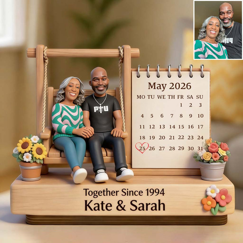 Together Since - Personalized Couple Custom Shaped Wood Plaque