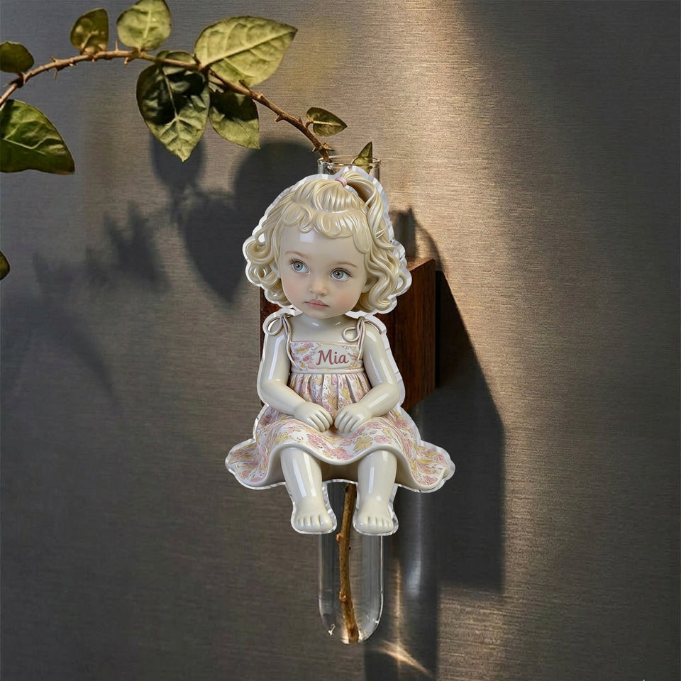 Any Kid Photo - Personalized Kid Magnetic Flower Vase