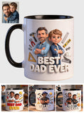 Custom Any Photo - Personalized Father Accent Mug & Coaster