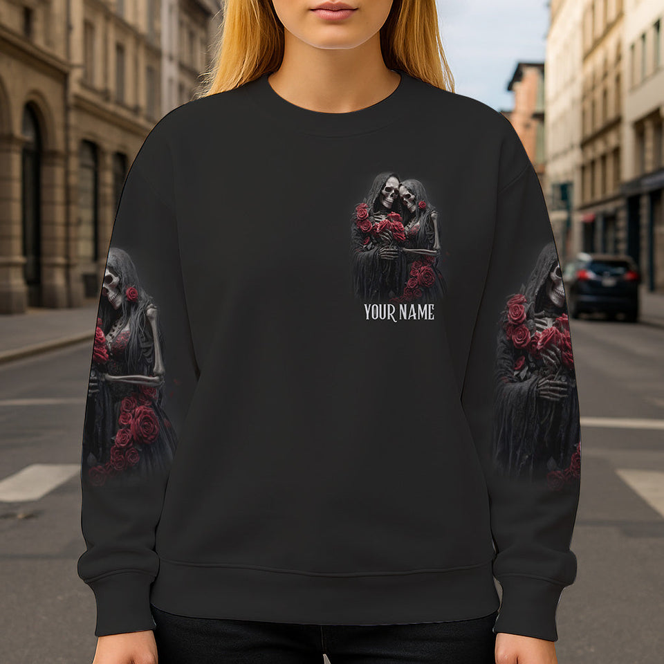Till Death Do Us Part - Personalized Skull All Over Shirt
