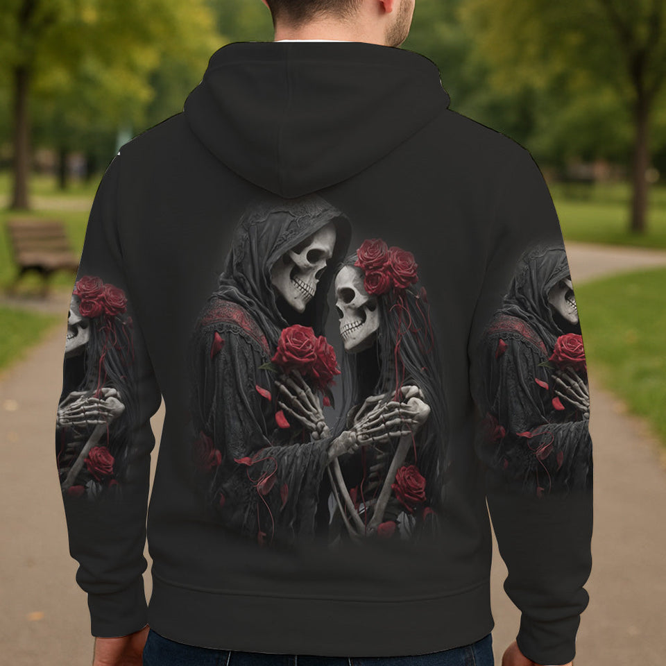 Till Death Do Us Part - Personalized Skull All Over Shirt
