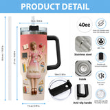 Best Teacher Ever - Personalized Teacher Tumbler With Plush Charm