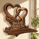 We Got This - Personalized Couple Wooden Floating Shelf
