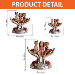 Mom Grandma Hands - Personalized Mother Custom Shaped Acrylic Plaque