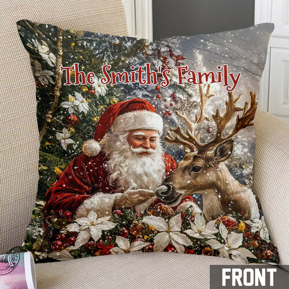 Christmas Santa Claus - Personalized Christmas Throw Pillow