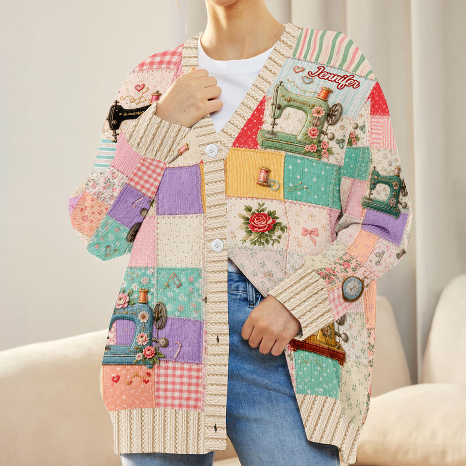 Sewing Lover - Personalized Sewing Cardigan Sweater