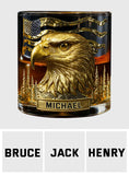 Majestic Eagle - Personalized Bald Eagle Whiskey Glass