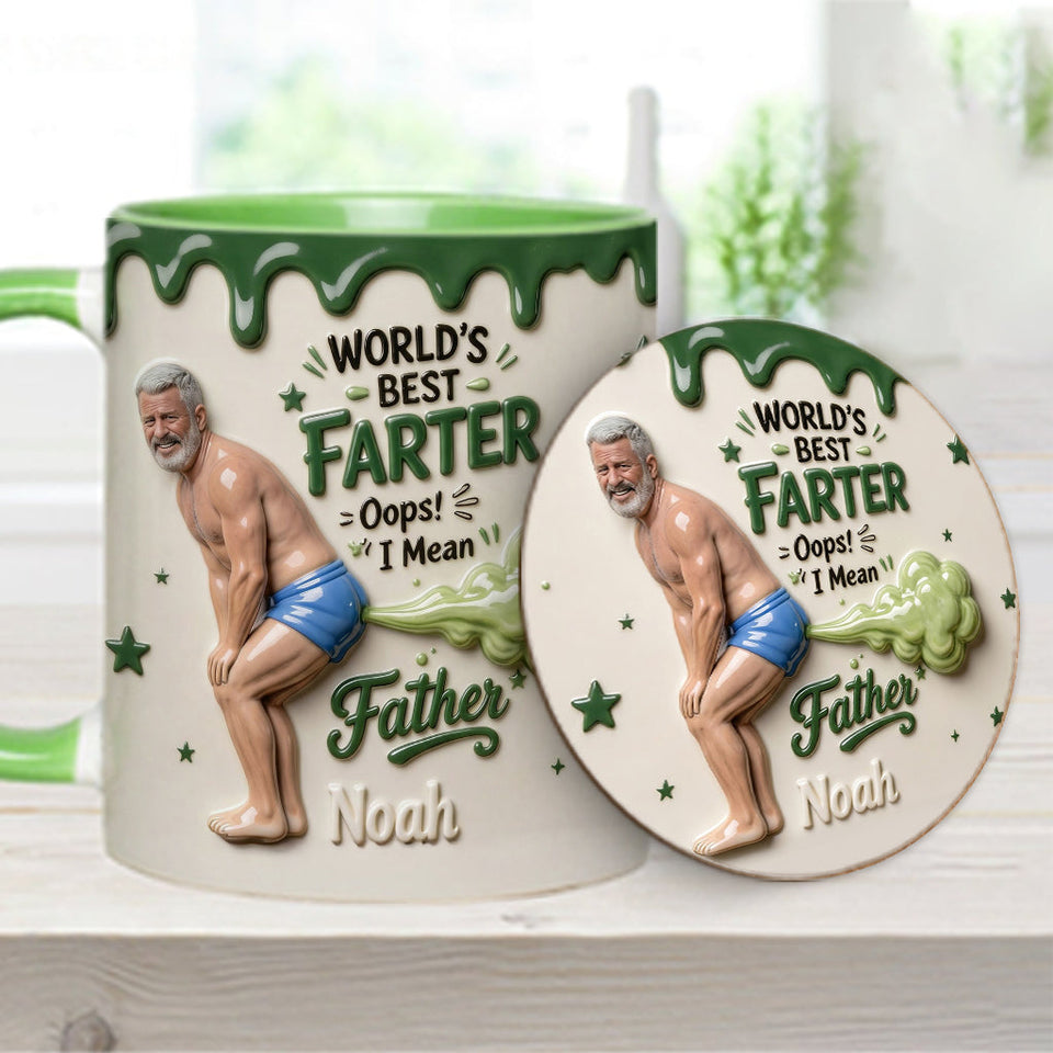 Best Farter Ever - Personalized Father Accent Mug & Coaster