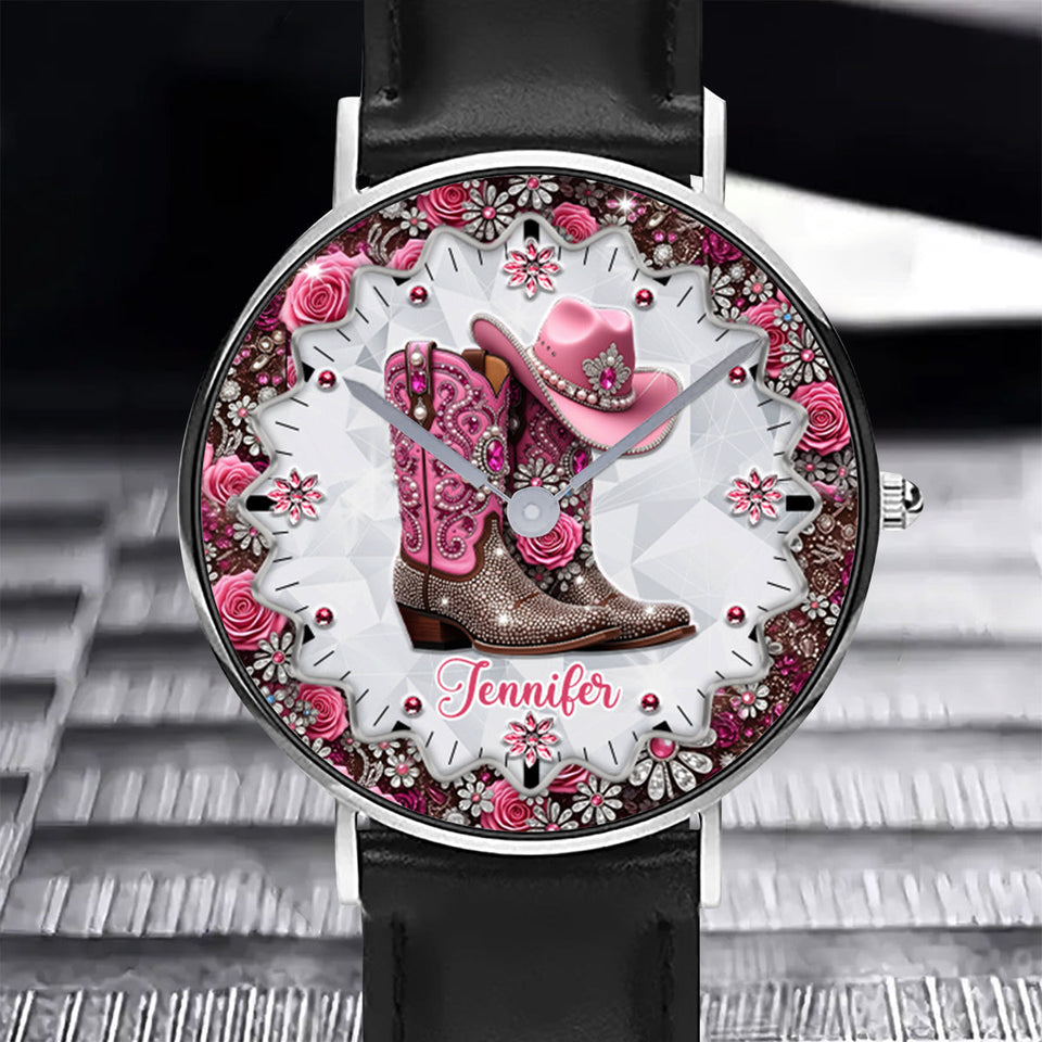 Cowgirl Boots - Personalized Cowgirl Hand Watch