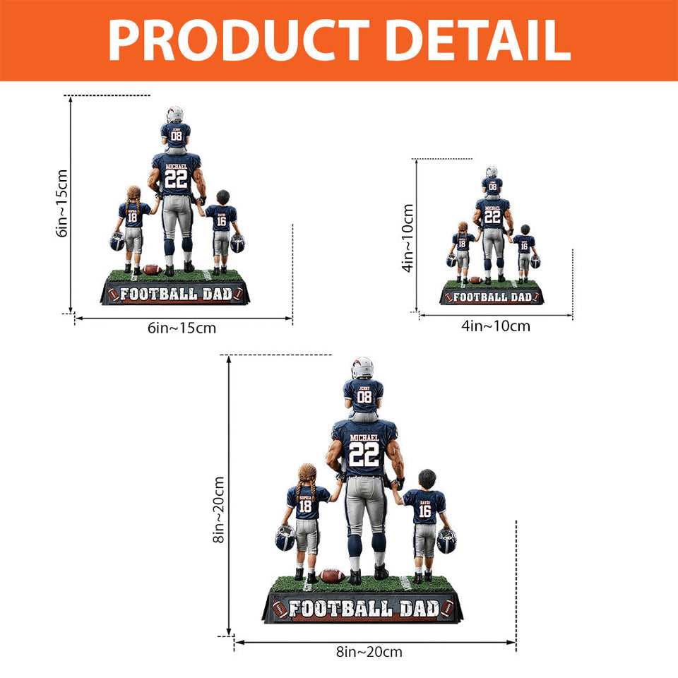 Football Dad - Personalized Football Custom Shaped Acrylic Plaque