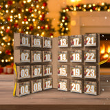 Christmas Highland Cow - Personalized Highland Cow Folded Advent Calendar With Ornaments