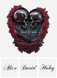 Till Death Do Us Part - Personalized Skull Shaped Car Visor Clip