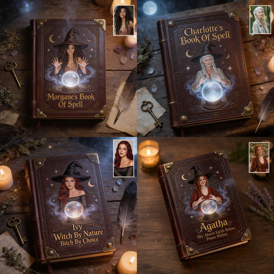 Book Of Spell - Personalized Witch Leather Journal